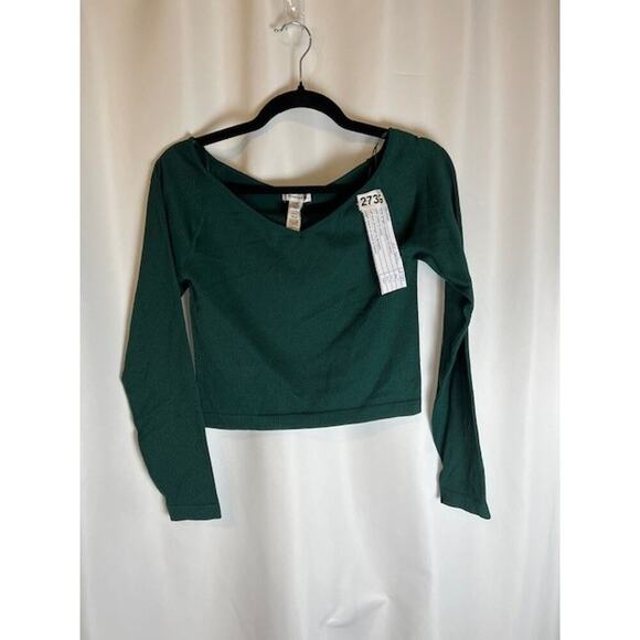 Urban Social Off The Shoulder Long Sleeve Top Snow Pine Size Large Boho - Picture 3 of 7